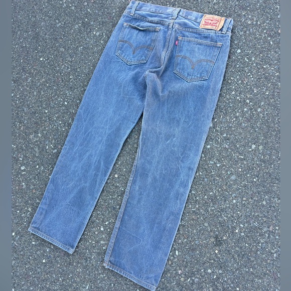 Levi’s 501 Mens Gray Denim Jeans Pants 36x30 - Picture 6 of 10